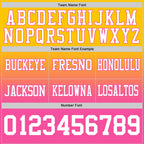Custom Yellow White-Pink Authentic Fade Fashion Football Jersey