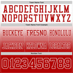 Custom White Red Authentic Fade Fashion Football Jersey