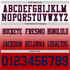 Custom White Navy-Red Authentic Fade Fashion Football Jersey