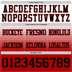 Custom White Black-Red Authentic Fade Fashion Football Jersey
