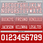 Custom Gray White-Red Authentic Fade Fashion Football Jersey