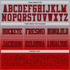Custom Gray Red-Black Authentic Fade Fashion Football Jersey