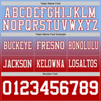Custom Light Blue White-Red Authentic Fade Fashion Football Jersey