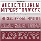 Custom White Burgundy Authentic Fade Fashion Football Jersey