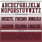 Custom White Burgundy-Black Authentic Fade Fashion Football Jersey