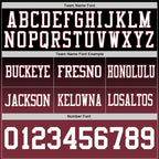 Custom Black White-Burgundy Authentic Fade Fashion Football Jersey