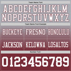 Custom Gray White-Burgundy Authentic Fade Fashion Football Jersey