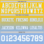 Custom Yellow White-Light Blue Authentic Fade Fashion Football Jersey