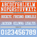 Custom Orange White-Light Blue Authentic Fade Fashion Football Jersey