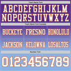 Custom Purple White Light Blue-Orange Authentic Fade Fashion Football Jersey