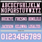 Custom Black White Light Blue-Pink Authentic Fade Fashion Football Jersey
