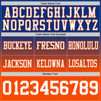 Custom Royal White-Orange Authentic Fade Fashion Football Jersey