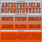 Custom Gray Orange-Black Authentic Fade Fashion Football Jersey