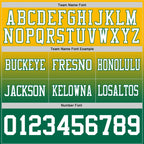 Custom Gold White-Kelly Green Authentic Fade Fashion Football Jersey