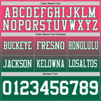 Custom Neon Pink White-Kelly Green Authentic Fade Fashion Football Jersey