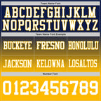 Custom Navy White-Gold Authentic Fade Fashion Football Jersey