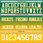 Custom Kelly Green White-Gold Authentic Fade Fashion Football Jersey