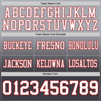 Custom Gray White Steel Gray-Red Authentic Fade Fashion Football Jersey