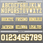 Custom Gray White Steel Gray-Gold Authentic Fade Fashion Football Jersey