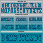 Custom Gray Teal-Navy Authentic Fade Fashion Football Jersey