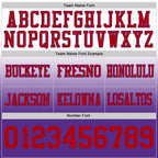 Custom White Red-Purple Authentic Fade Fashion Football Jersey