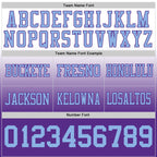 Custom White Light Blue-Purple Authentic Fade Fashion Football Jersey