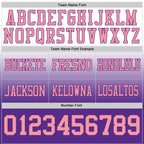 Custom White Medium Pink-Purple Authentic Fade Fashion Football Jersey