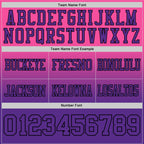 Custom Pink Purple-Black Authentic Fade Fashion Football Jersey