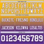 Custom Gold White-Purple Authentic Fade Fashion Football Jersey