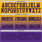 Custom Gold Purple-Black Authentic Fade Fashion Football Jersey