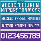Custom Teal White-Purple Authentic Fade Fashion Football Jersey