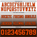 Custom White Orange-Brown Authentic Fade Fashion Football Jersey