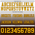 Custom White Gold-Brown Authentic Fade Fashion Football Jersey
