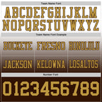 Custom White Old Gold-Brown Authentic Fade Fashion Football Jersey