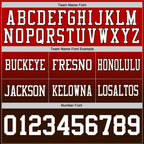 Custom Red White-Brown Authentic Fade Fashion Football Jersey