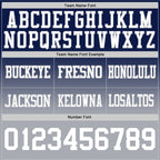 Custom Navy White-Gray Authentic Fade Fashion Football Jersey