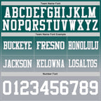 Custom Midnight Green White-Gray Authentic Fade Fashion Football Jersey