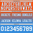 Custom Orange White-Powder Blue Authentic Fade Fashion Football Jersey