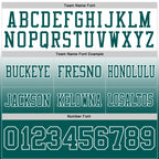 Custom White Midnight Green Authentic Fade Fashion Football Jersey