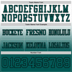Custom White Midnight Green-Black Authentic Fade Fashion Football Jersey