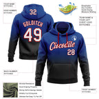 Custom Stitched Royal White Black-Red Fade Fashion Sports Pullover Sweatshirt Hoodie
