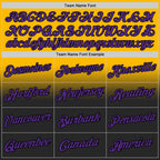 Custom Stitched Gold Purple-Black Fade Fashion Sports Pullover Sweatshirt Hoodie