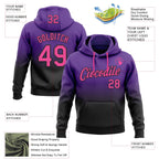 Custom Stitched Purple Pink-Black Fade Fashion Sports Pullover Sweatshirt Hoodie
