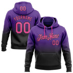 Custom Stitched Purple Pink-Black Fade Fashion Sports Pullover Sweatshirt Hoodie