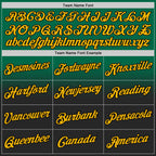 Custom Stitched Kelly Green Gold-Black Fade Fashion Sports Pullover Sweatshirt Hoodie