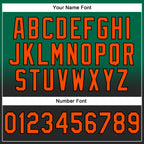 Custom Stitched Kelly Green Orange-Black Fade Fashion Sports Pullover Sweatshirt Hoodie