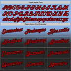 Custom Stitched Light Blue Red-Black Fade Fashion Sports Pullover Sweatshirt Hoodie