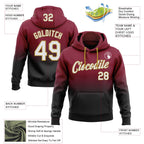 Custom Stitched Crimson White Black-Old Gold Fade Fashion Sports Pullover Sweatshirt Hoodie