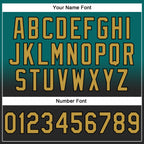 Custom Stitched Teal Old Gold-Black Fade Fashion Sports Pullover Sweatshirt Hoodie