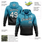 Custom Stitched Panther Blue White-Black Fade Fashion Sports Pullover Sweatshirt Hoodie
